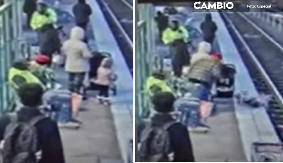 Pasajera despiadada lanza a pequeñita de 3 años a las vías del tren (VIDEO)