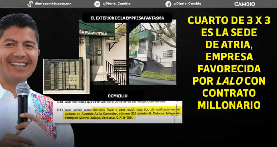 Atria es empresa fantasma y de tipo facturera: su domicilio fiscal en Xalapa es local semivacío (FOTOS)
