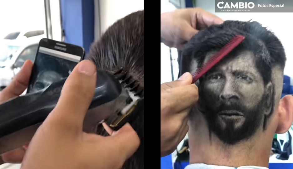 Crean corte de pelo con rostro de Messi, previo al primer partido con PSG y ¡se desata la locura! (VIDEO)