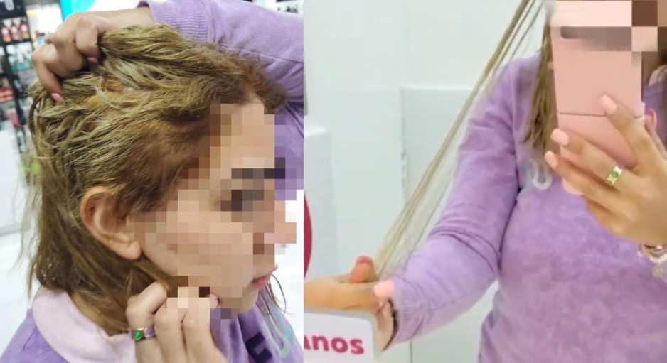 Triste historia: poblana va por mechas y termina sin cabello en Studio S de Huexotitla (VIDEO)