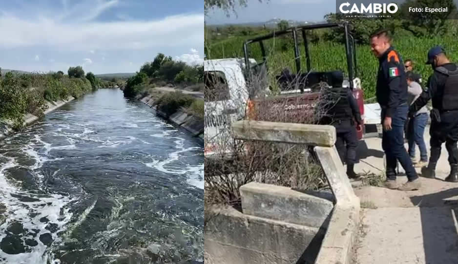 Busca a hombre que cayó al canal de Valsequillo en la población de en Tlacotepec