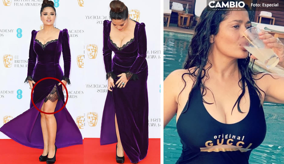 Salma Hayek incendia las redes por enseñar de más en una FOTO en los premios Bafta