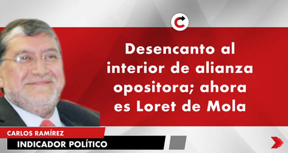 Desencanto al interior de alianza opositora; ahora es Loret de Mola