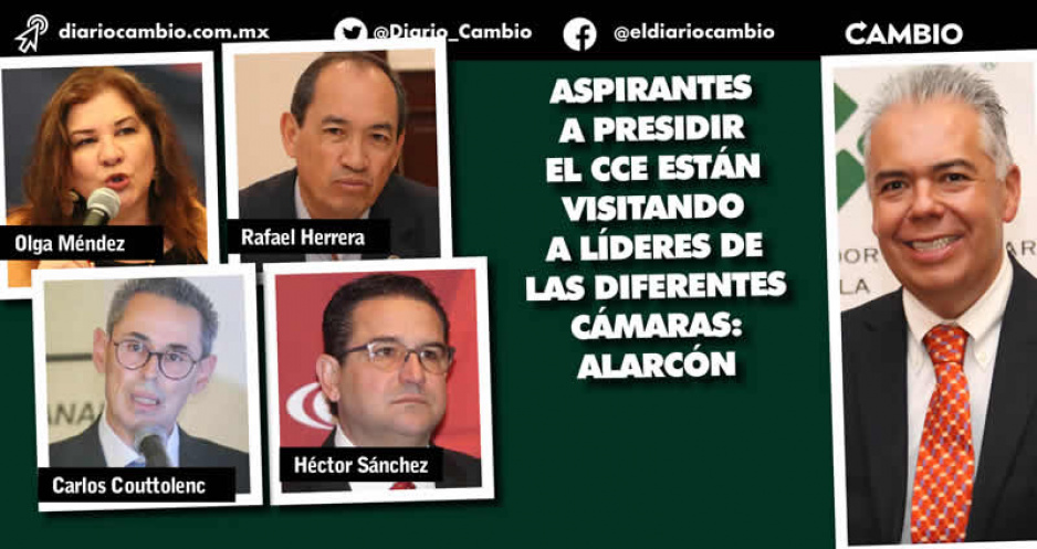 Candidatos a presidir el CCE están campaña; el 22 de este mes se elige al sucesor de Taico