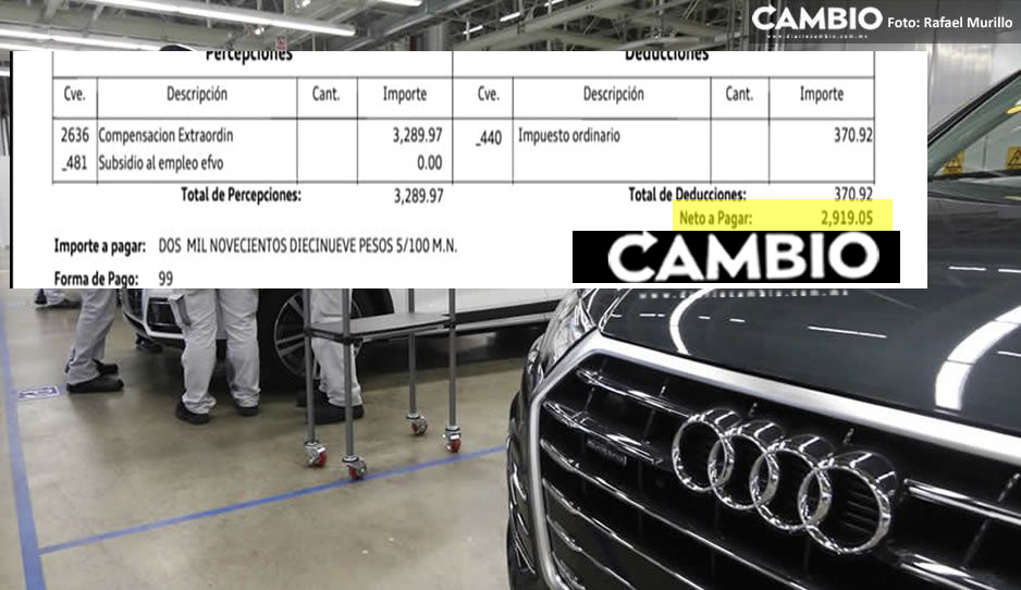 Audi no se quiere quedar pobre: el tan esperado bono extraordinario va de mil a 3 mil pesitos
