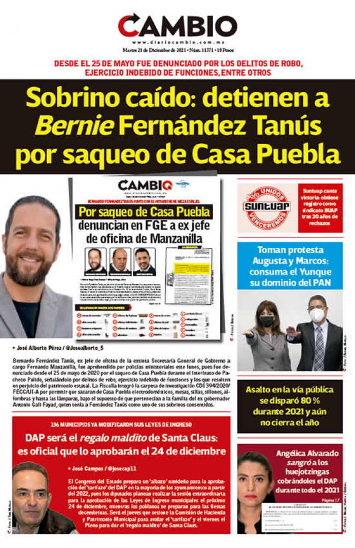 Sobrino caído: detienen a Bernie Fernández Tanús por saqueo de Casa Puebla