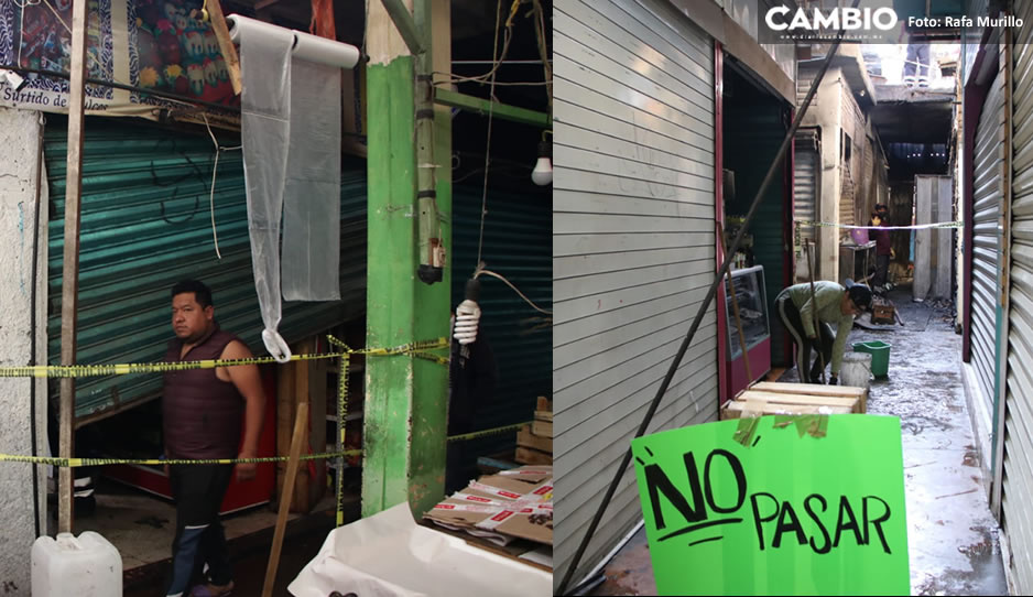 FOTOS: Incendio en Mercado Zapata deja nueve locales daños que costarán 800 mil pesos