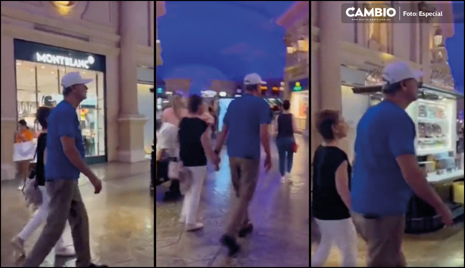 Captan en VIDEO a Vicente Fox y Marta Sahagún paseando por Las Vegas