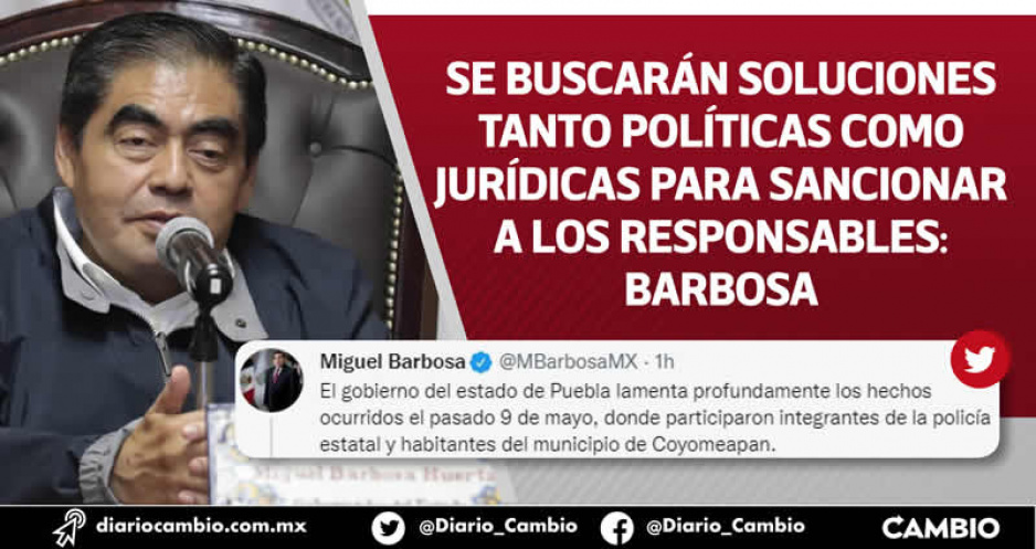 Confirmado: sí hubo 3 pobladores muertos en Coyomeapan, Barbosa se compromete a castigar