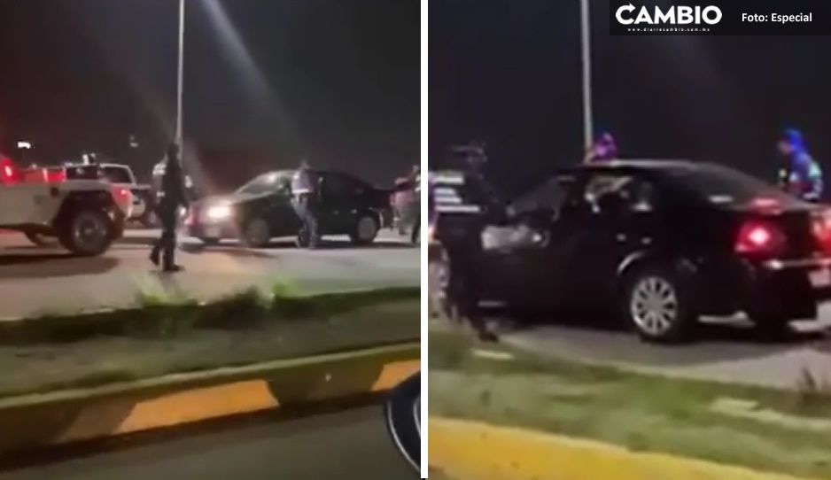 VIDEO: Así intentó escapar un borrachito del alcoholímetro en Boulevard Las Torres