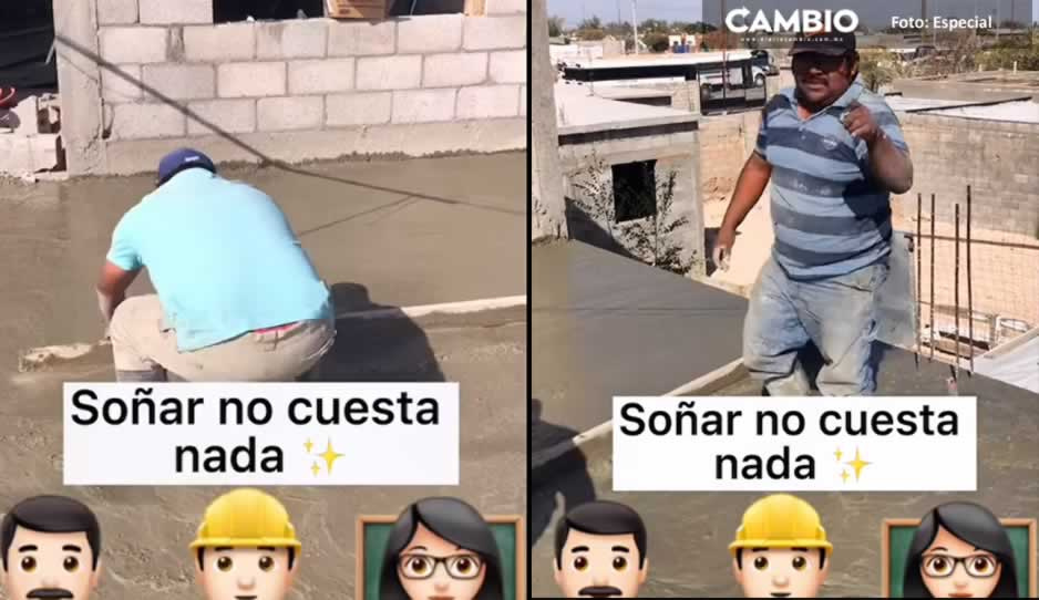Albañil conmueve en redes tras contar por qué trabaja muy duro (VIDEO)
