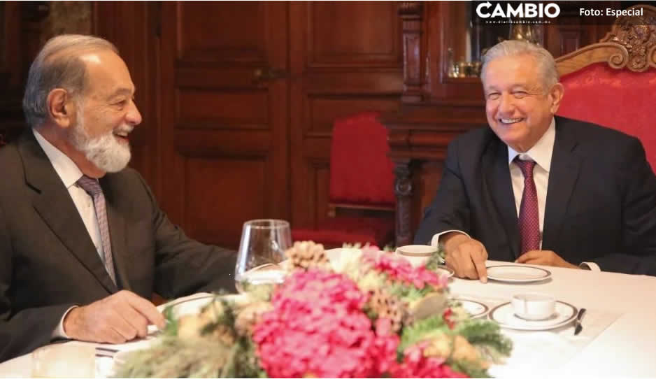AMLO se reúne a desayunar con Carlos Slim, pero no revela detalles