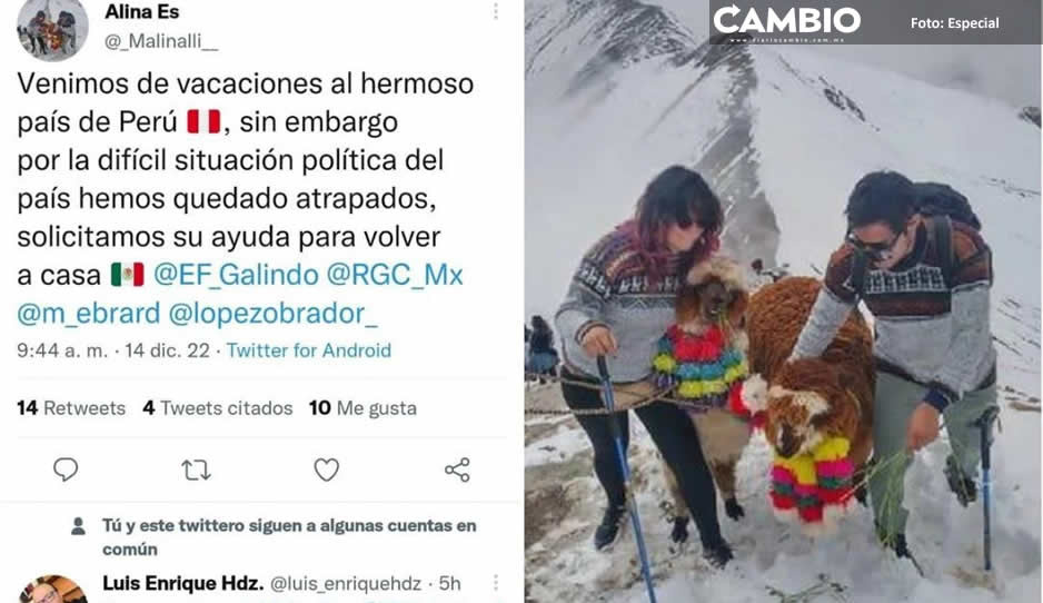 Mexicanos piden auxilio tras quedar varados en Perú por conflicto político