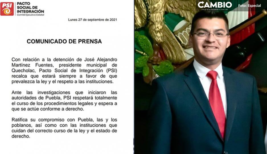 PSI le da la espalda al hermano de “El Toñín” edil electo de Quecholac tras su detención