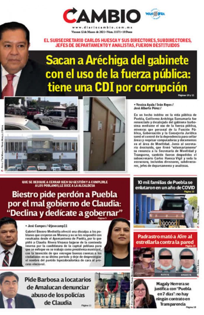 Sacan a Aréchiga del gabinete con el uso de la fuerza pública: tiene una CDI por corrupción