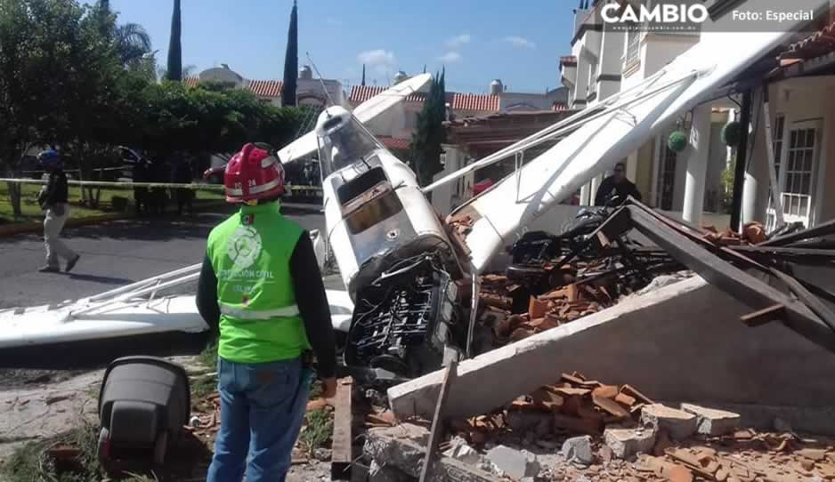 ¡Echen paja! Avioneta se desplomó en un fraccionamiento de Guanajuato