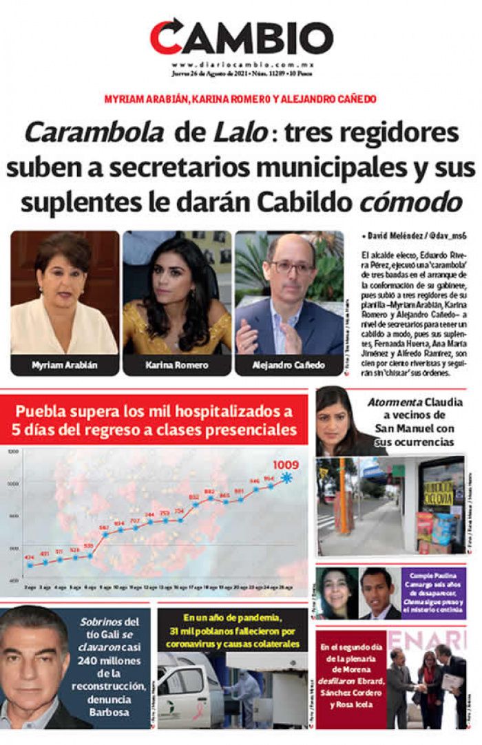 Carambola de Lalo : tres regidores suben a secretarios municipales y sus suplentes le darán Cabildo cómodo