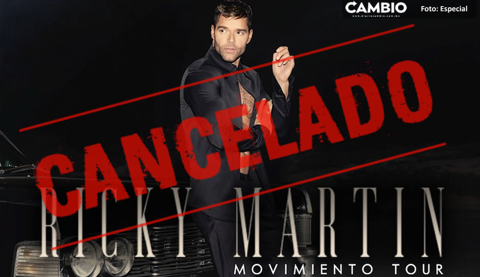 Ricky Martín nos desaíra: cancela concierto en Puebla