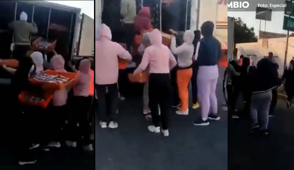 VIDEO: Así fue como estudiantes de la Normal de Amilcingo saquearon camión de Bimbo