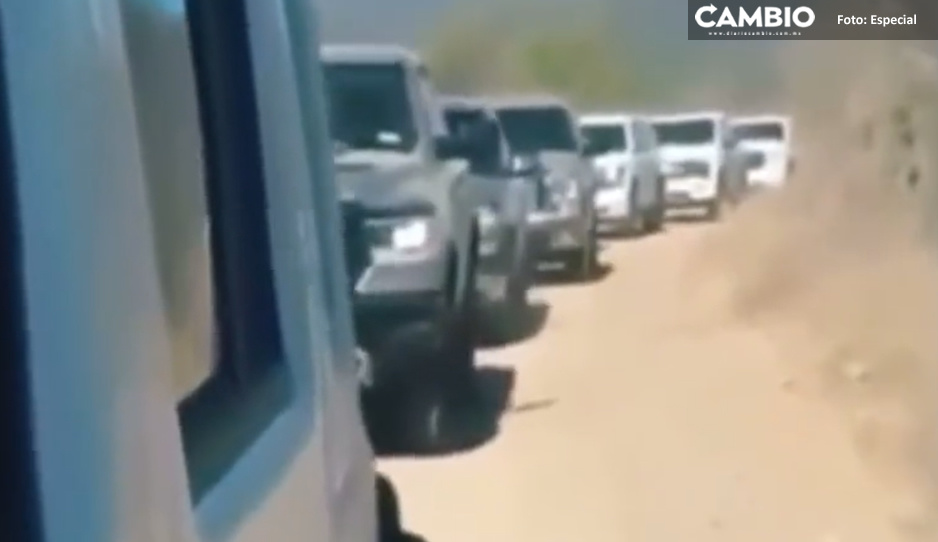 VIDEO: Así llegó la caravana del Mayo Zambada para enfrentar al CJNG en Zacatecas