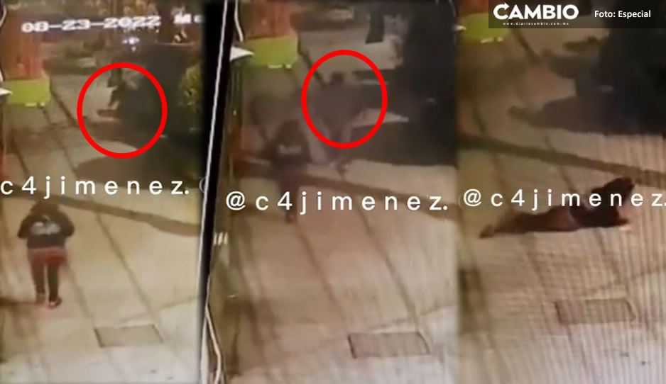 FUERTE VIDEO: Ladrón avienta al suelo a mujer para robarle su celular