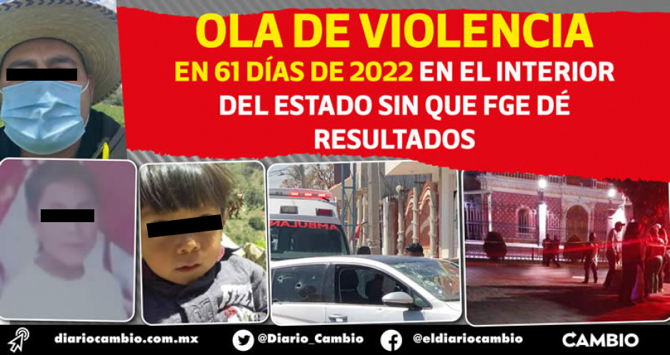 El Toñín, feminicidios, desapariciones y ejecuciones: los grandes pendientes de FGE al interior de Puebla (FOTOS)