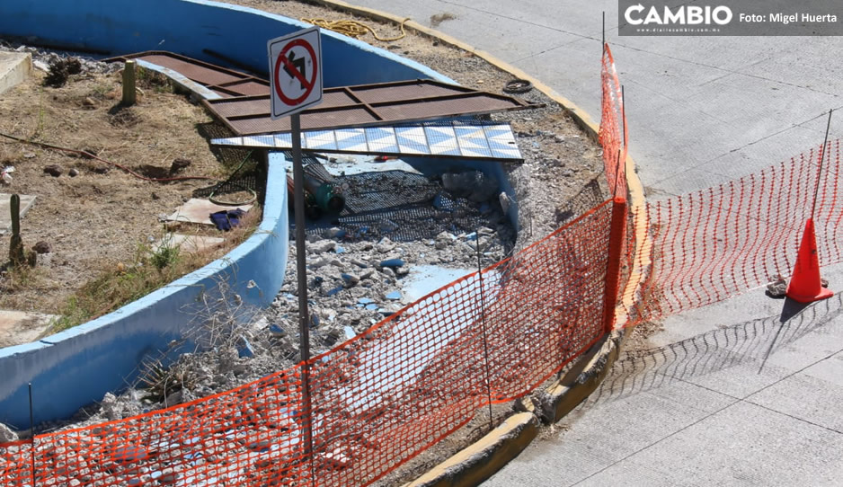 ¡Precaución! Infraestructura anuncia reducción de carriles por retiro de glorieta en el Blvd Hermanos Serdán