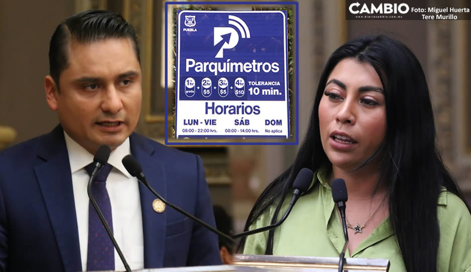 Deben atender las demandas de los poblanos vs los parquímetros: Nora Merino e Iván Herrera