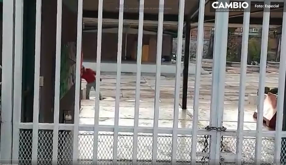 Primaria Independencia inundada tras la tromba sabatina retoma clases a distancia, revelan profesores