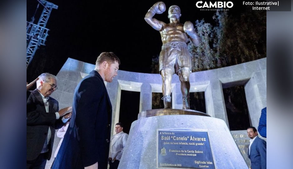 Inmortalizan al boxeador Saúl Canelo Álvarez en estatua (VIDEO)