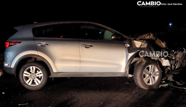 Fuerte accidente en la Puebla-Orizaba deja cuatro heridos, entre ellos dos menores de edad