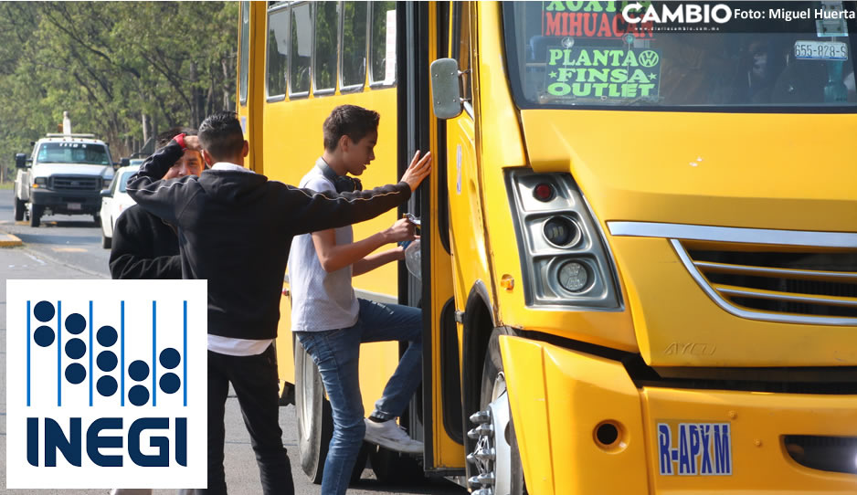Puebla tiene el transporte público más deficiente del país según encuesta del INEGI