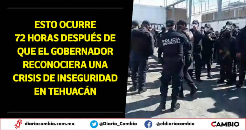Tras manifestarse para pedir un aumento salarial, policías de Tehuacán acusan amenazas por parte de su director