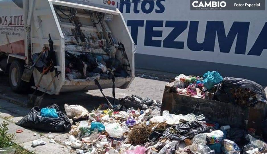 ¡Con razón no pasa la basura! 62% de pobladores de Tehuacán adeudan servicio de recolección de basura