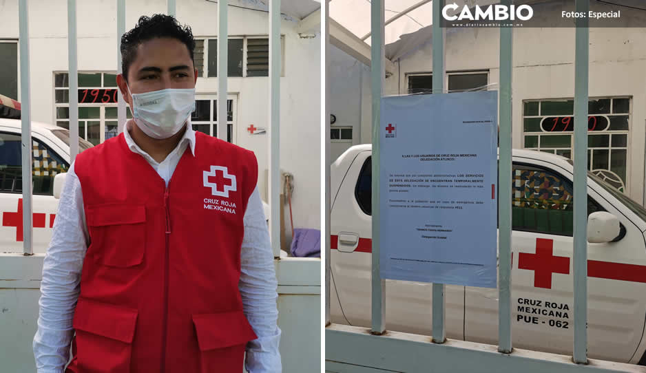 Acusan arbitrariedades de la delegación estatal en el cierre de la Cruz Roja de Atlixco