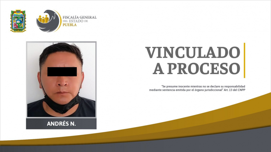 Vinculan a proceso a Andrés N por asesinato en Tianguismanalco