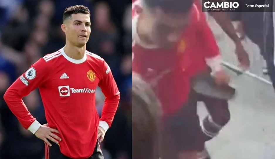 Cristiano Ronaldo enfurece y rompe el celular de un aficionado tras nueva derrota del United (VIDEO)
