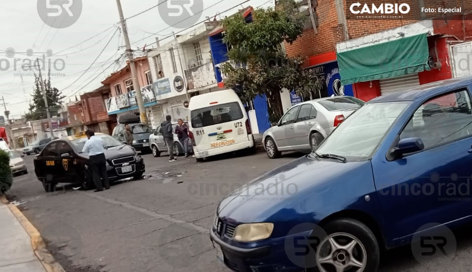 Aparatoso choque entre ruta 11 y taxi de San Baltazar Campeche