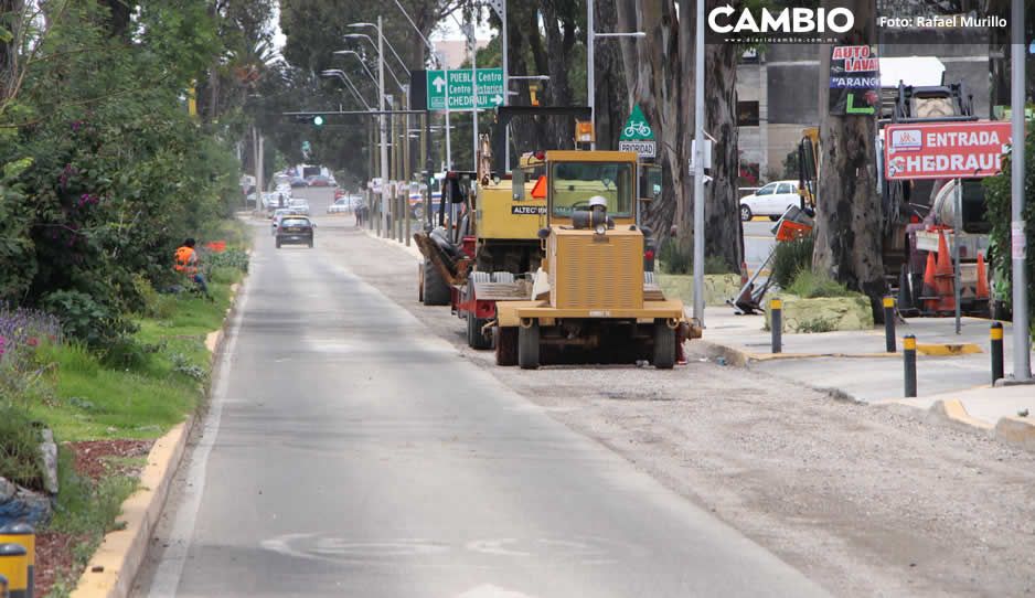 Claudia Rivera no puede terminar obra del Bulevar Xonaca a un año del proyecto (FOTOS)