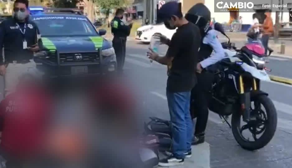 Repartidor atropella a mujer con su moto en el Paseo Bravo ¡está lesionada!