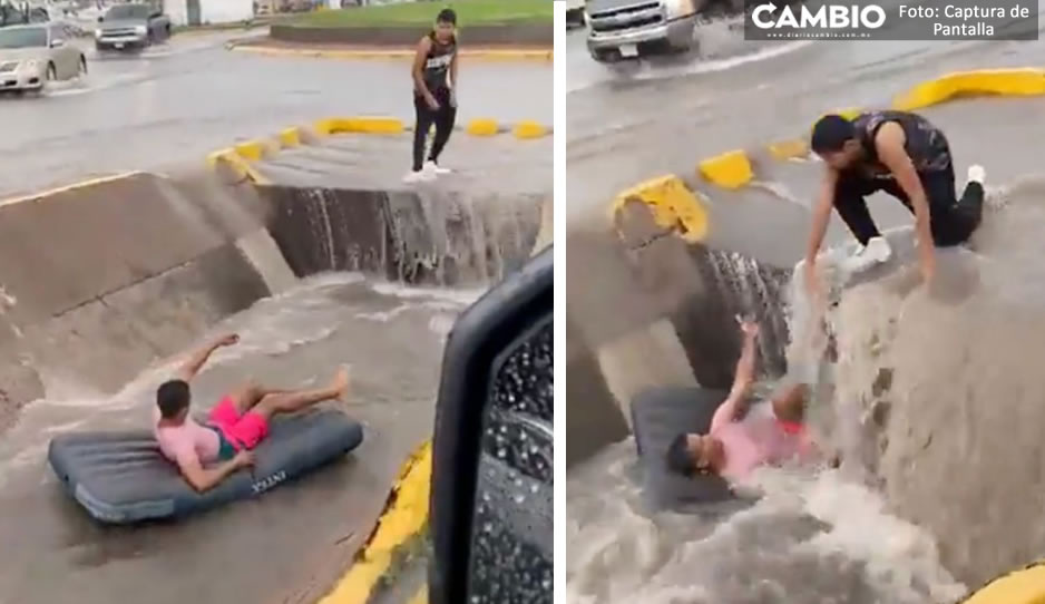 Difunden impactante VIDEO de hombre que es 'tragado' por la coladera