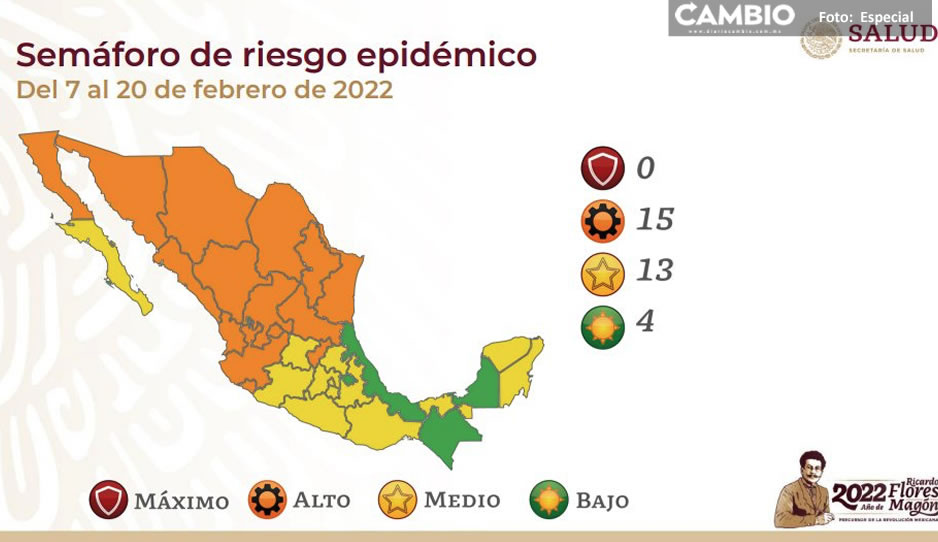 Ómicron le pega a Puebla, ahora es semáforo amarillo (MAPA)