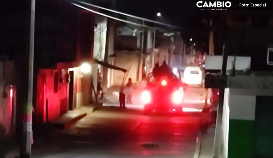 Balacera provoca pánico en Moyotzingo; localizan camioneta con casquillos percutidos