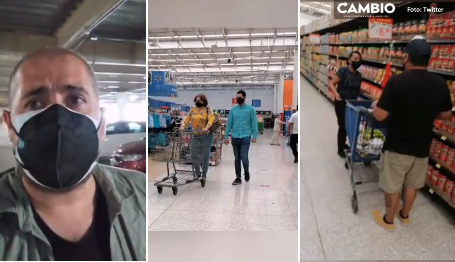 A Walmart Las Ánimas le vale el Covid; acusa poblano en VIDEO que no hay medidas