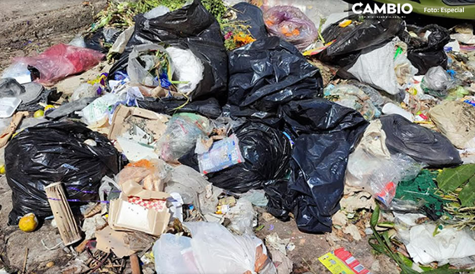 Ante incapacidad de recolectar la basura, hacen tiraderos clandestinos en Tehuacán