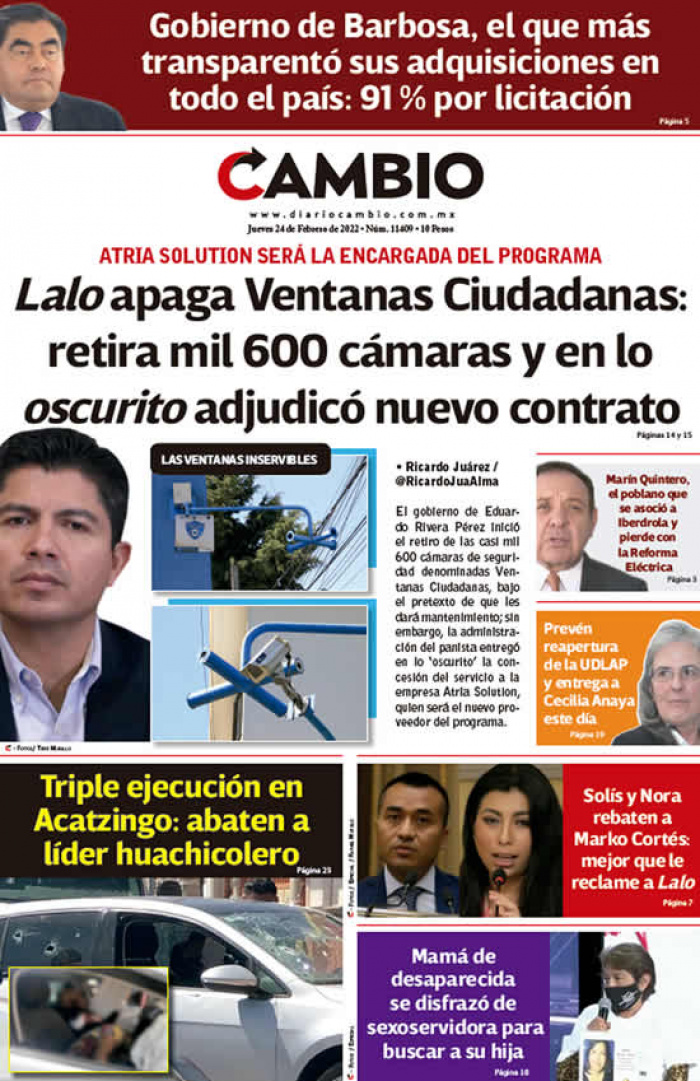Lalo apaga Ventanas Ciudadanas: retira mil 600 cámaras y en lo oscurito adjudicó nuevo contrato