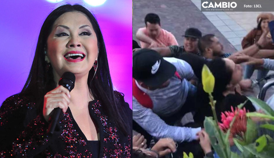 ¡Puñetazos, patadas y empujones! Así se pelearon por boletos de Ana Gabriel (VIDEO)
