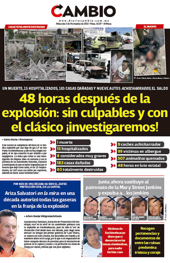 48 horas después de la explosión: sin culpables y con el clásico ¡investigaremos!