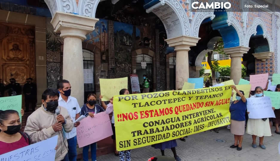 Pobladores señalan a empresas chinas de explotar pozos de agua en Tlacotepec y Tepanco