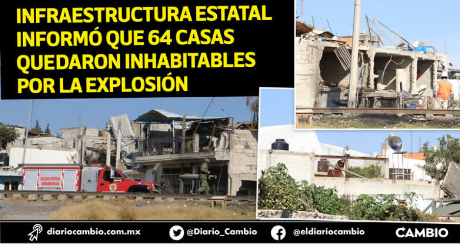 Inicia la demolición de casas de la zona cero en Xochimehuacan (FOTOS Y VIDEO)